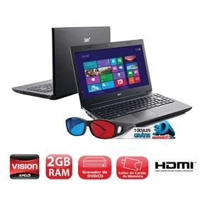 Notebook Positivo 1000m 3D com AMD C-60, 2GB, 320GB, Gravado