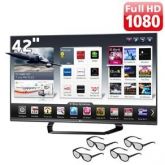 TV 42" Cinema 3D LED LG 42LM6400 Full HD com Smart TV, Conve